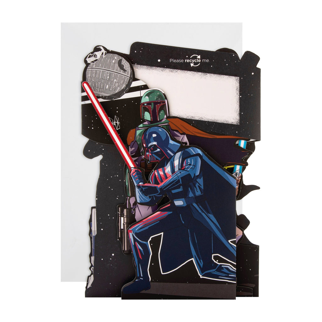 Birthday Card - 3D Star Wars™ Luke Skywalker & Darth Vader Scene Design
