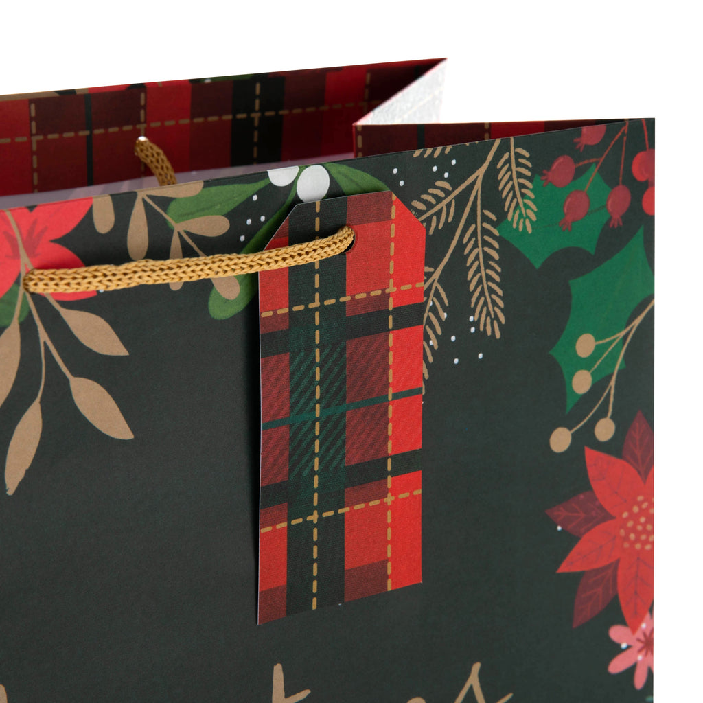 Christmas Gift Bags - Pack of 3 in Tartan Design