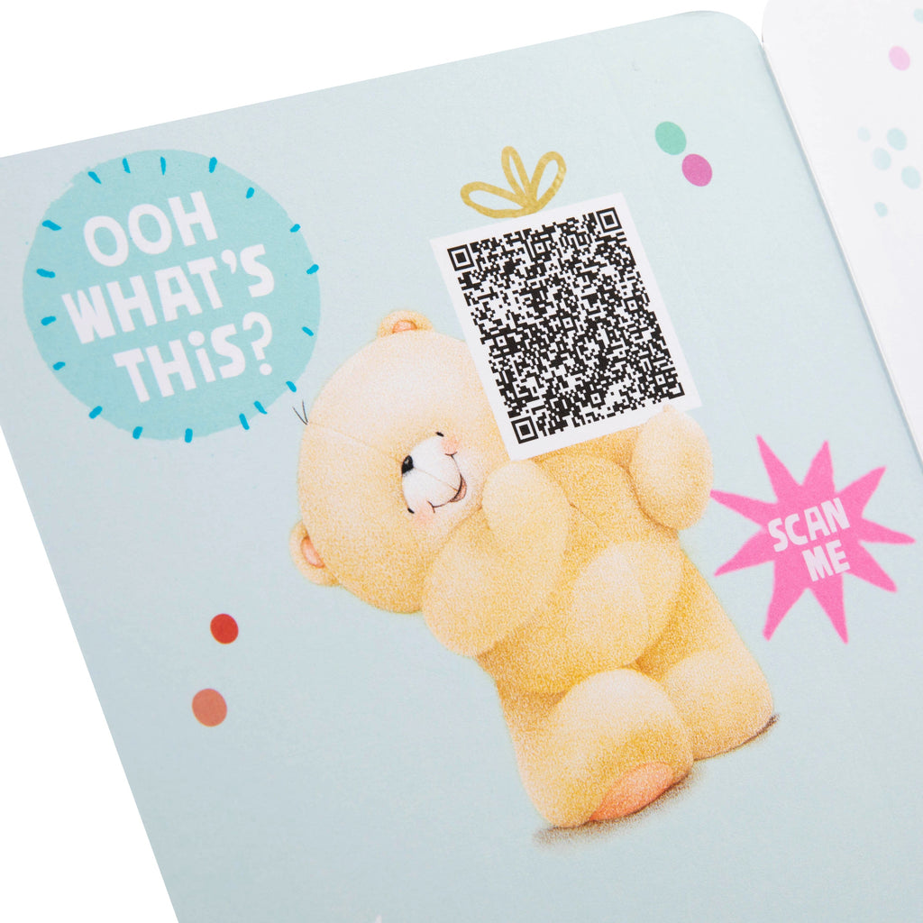 Interactive Forever Friends Birthday Card for Kids with QR Code