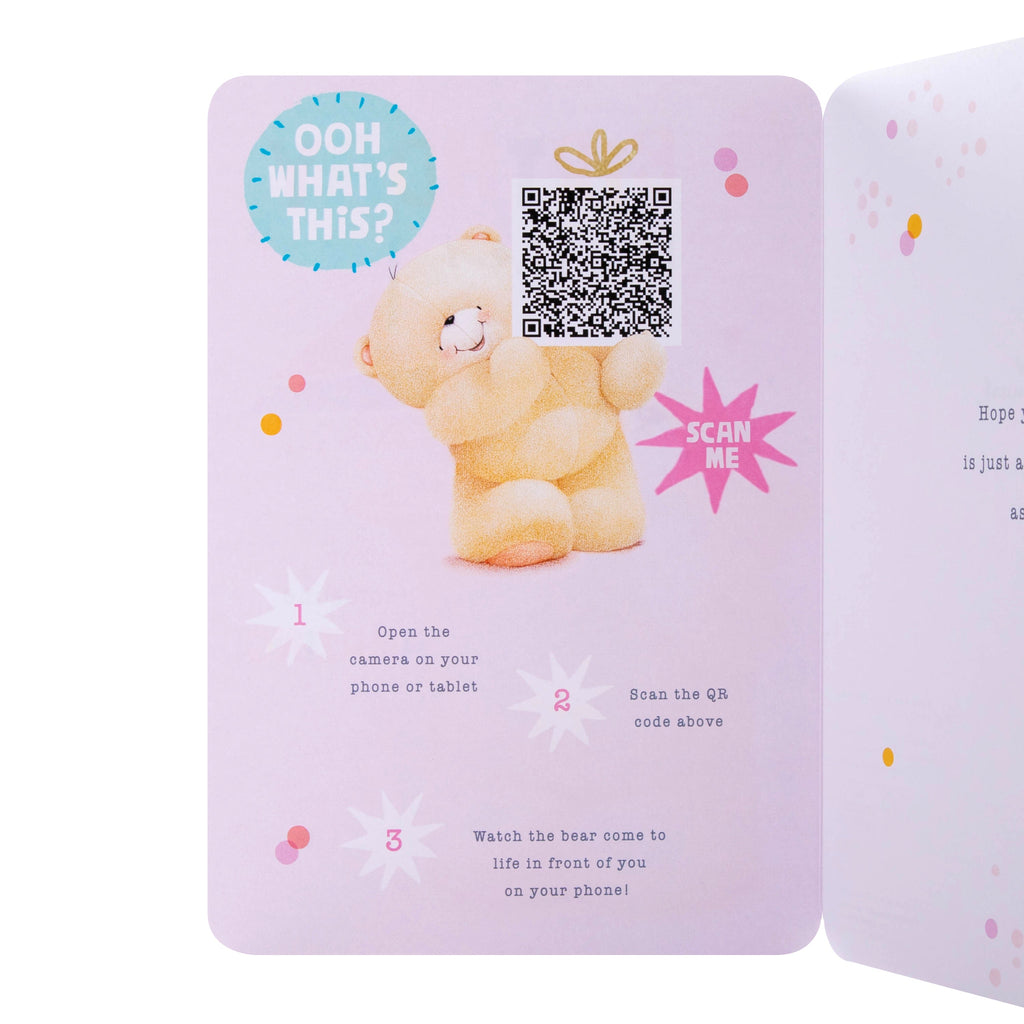 Interactive Forever Friends Birthday Card for Her with QR Code
