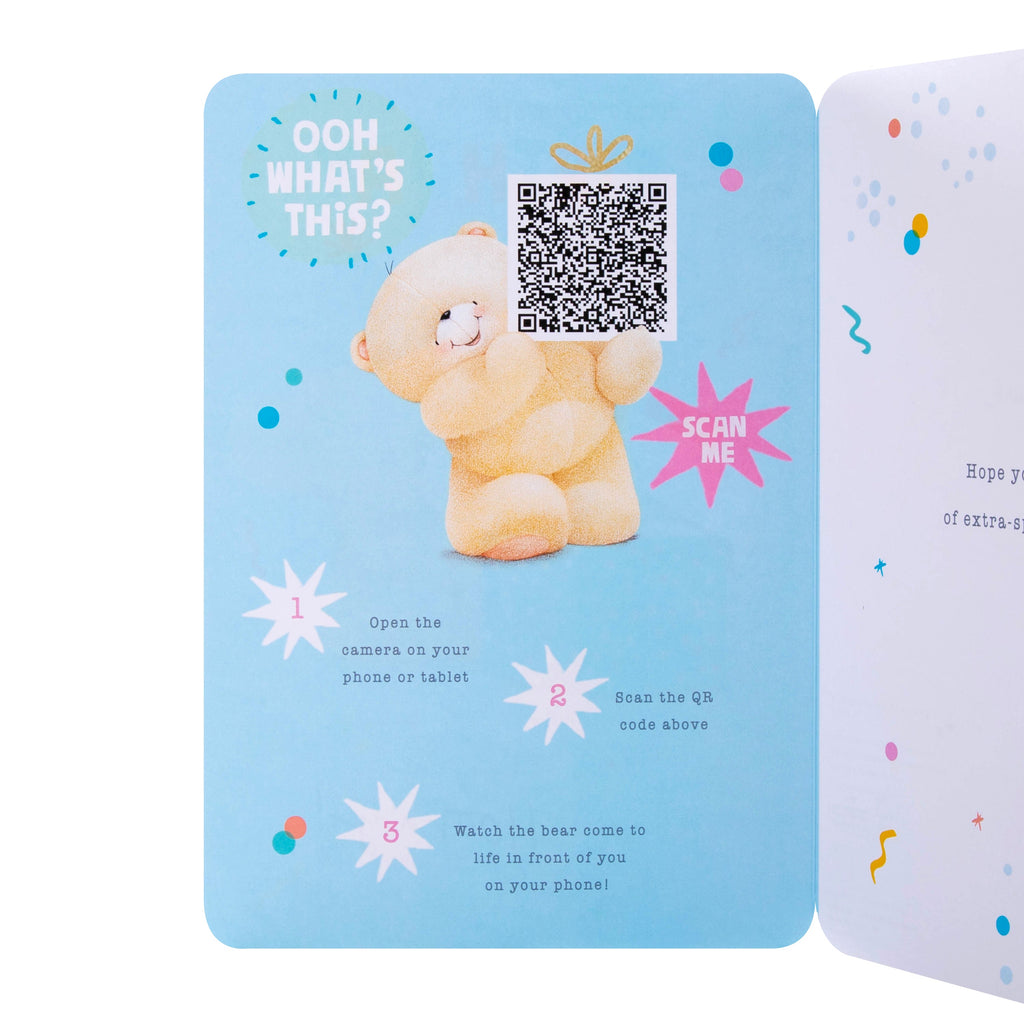 Interactive Forever Friends Birthday Card for Him with QR Code