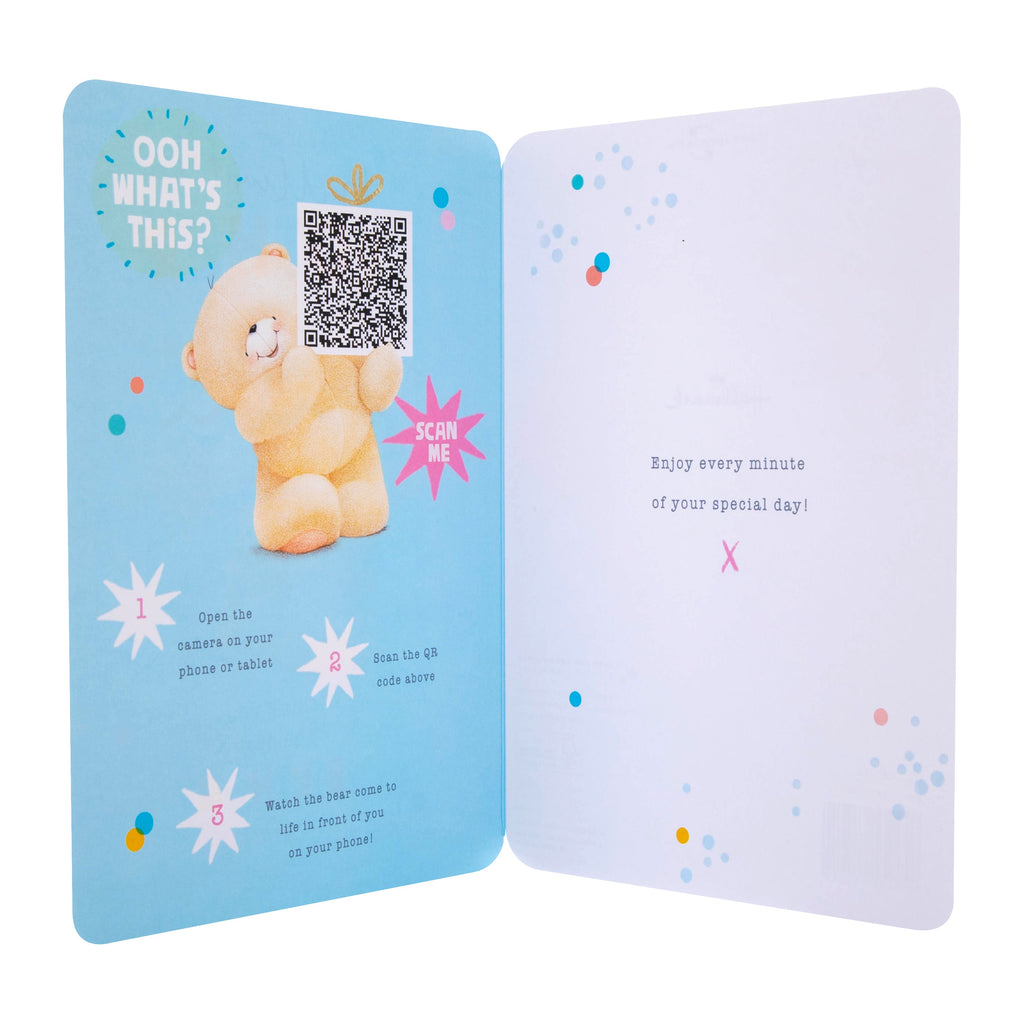 Interactive Forever Friends Birthday Card for Brother with QR Code
