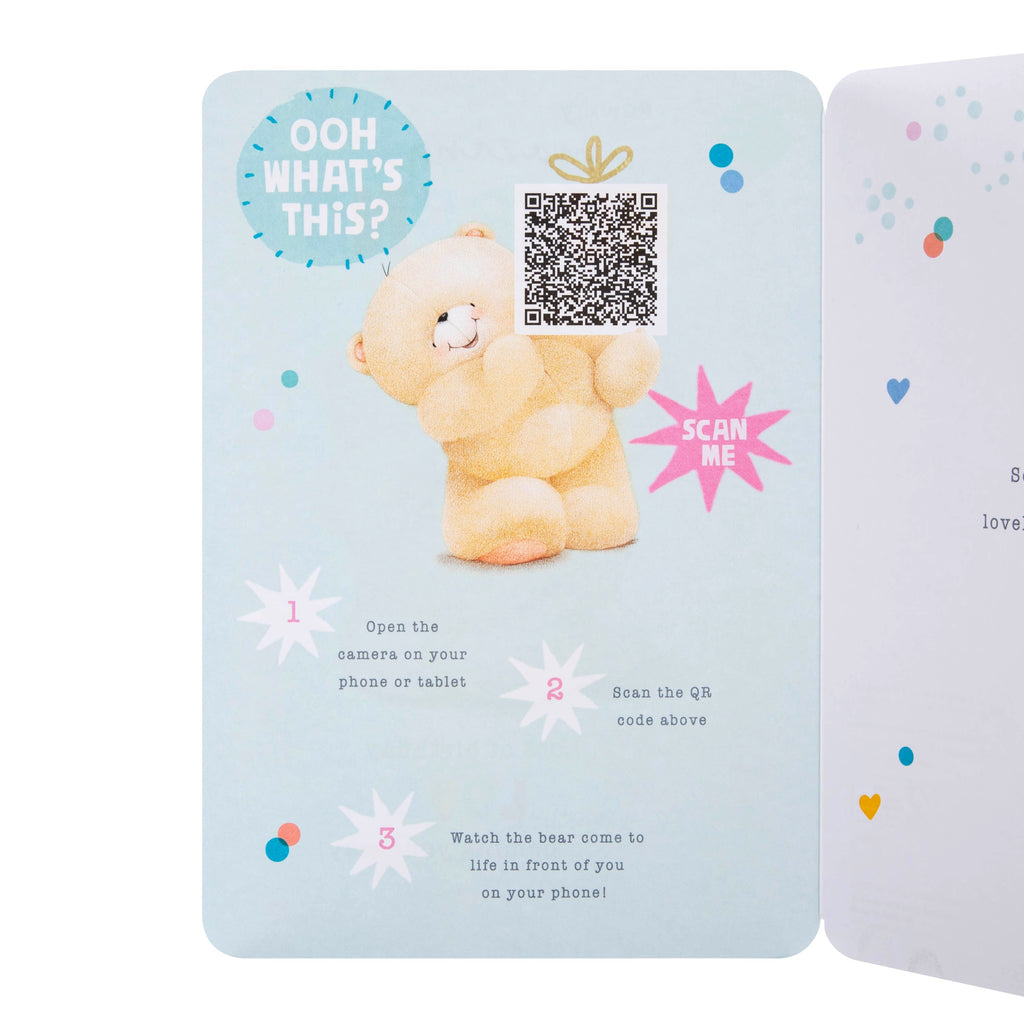 Interactive Forever Friends Birthday Card for Husband with QR Code