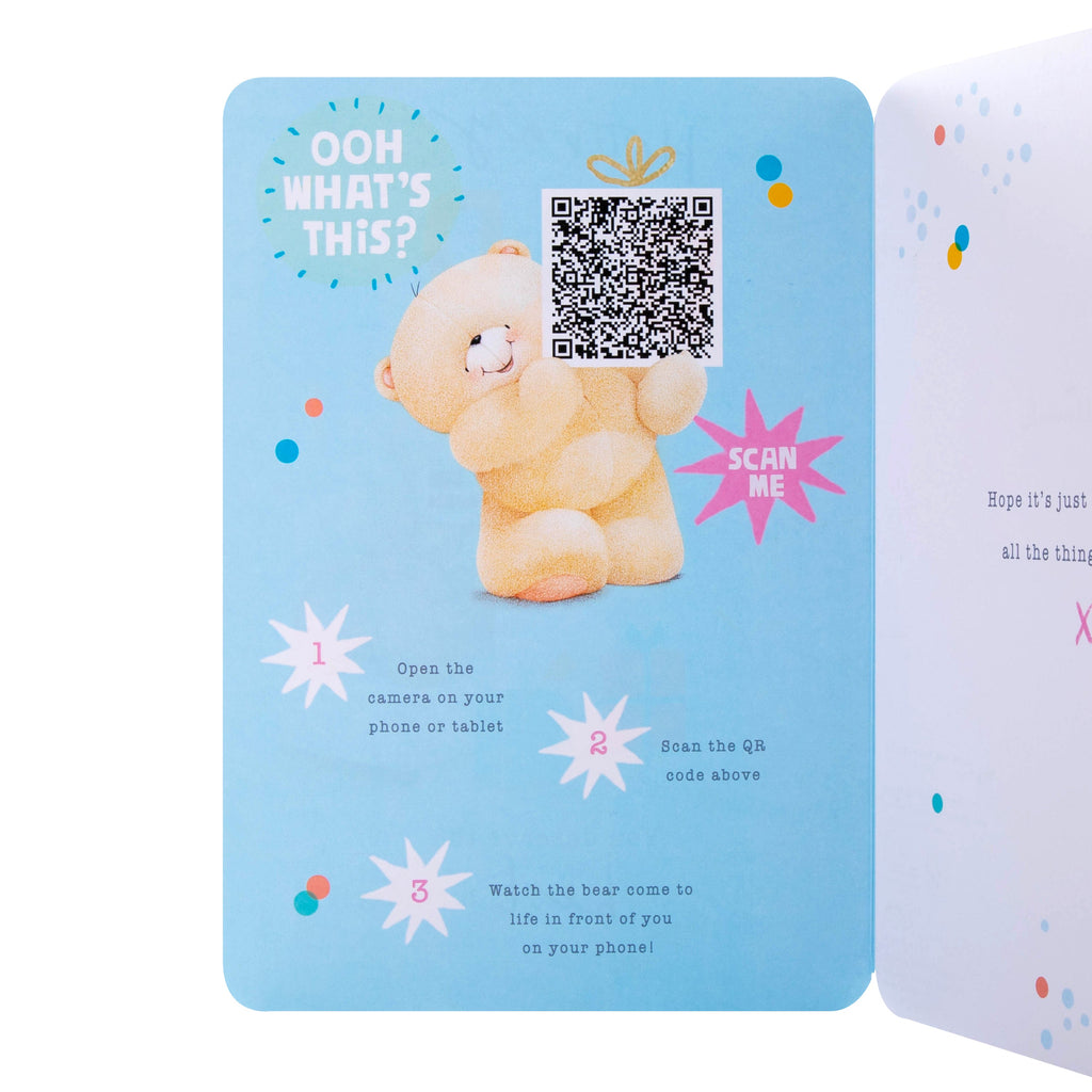 Interactive Forever Friends Birthday Card for Dad with QR Code
