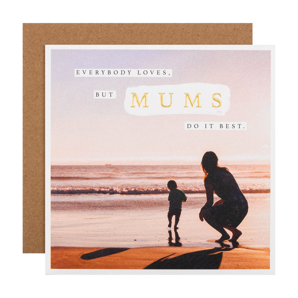 Any Occasion Birthday Card for Mum - Sunset Beach Photo Design