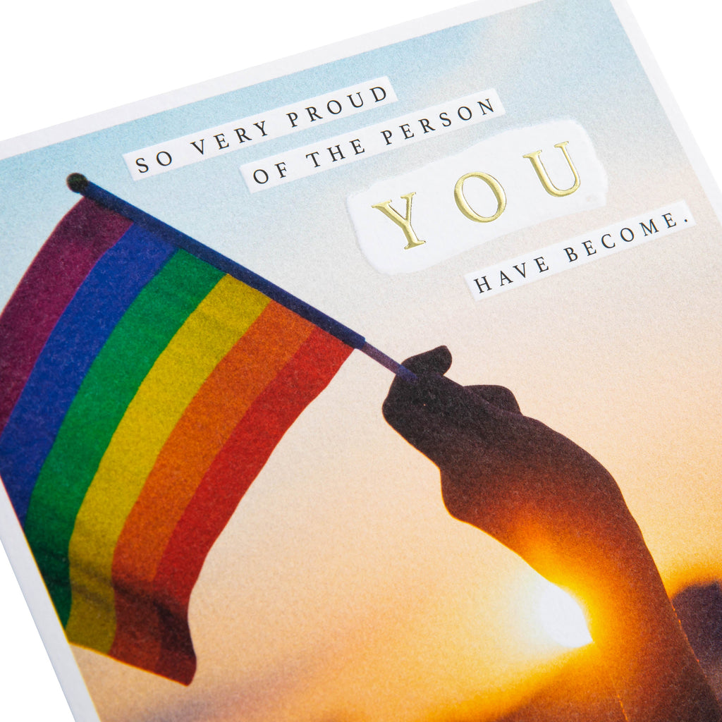 Any Occasion Birthday Card - LGBTQ+ Pride Flag Photo Design