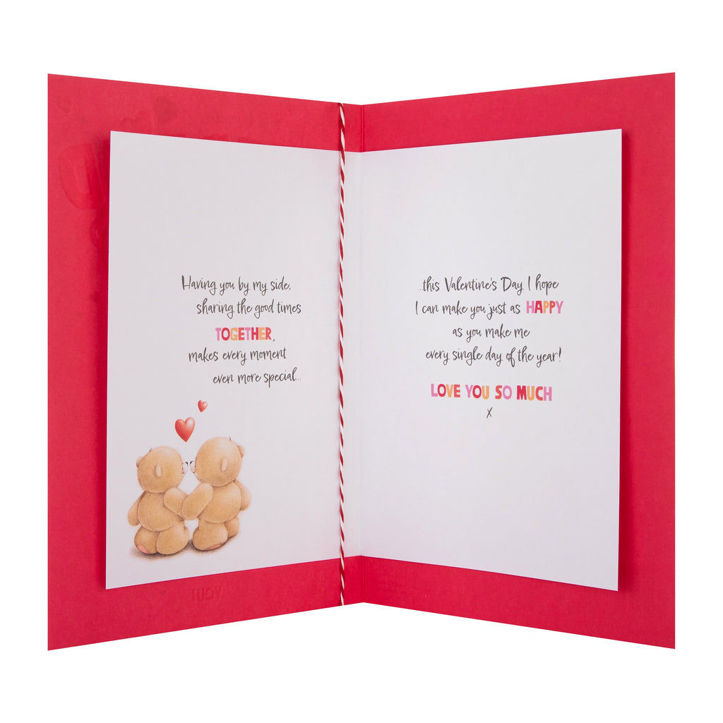 Valentine's Day Card for Husband - Forever Friends Kissing Bears
