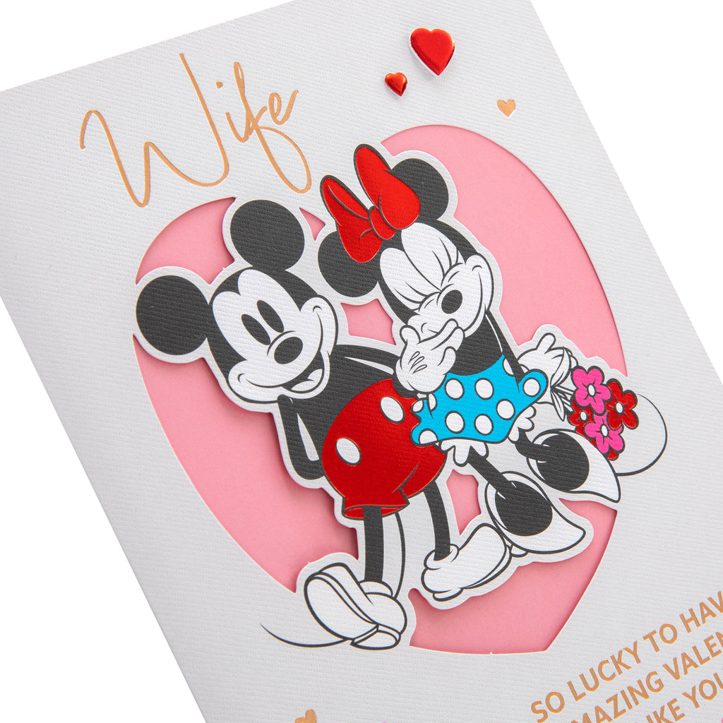 Valentine's Day Card for Wife - Disney Mickey & Minnie Mouse