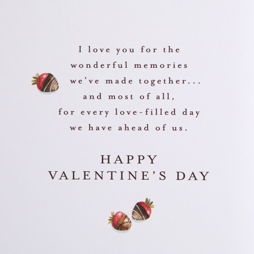 Valentine's Day Card for Husband - Blue Heartfelt Verse & Hearts