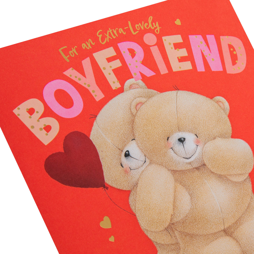 Valentine's Day Card for Boyfriend - Forever Friends Bear Hug