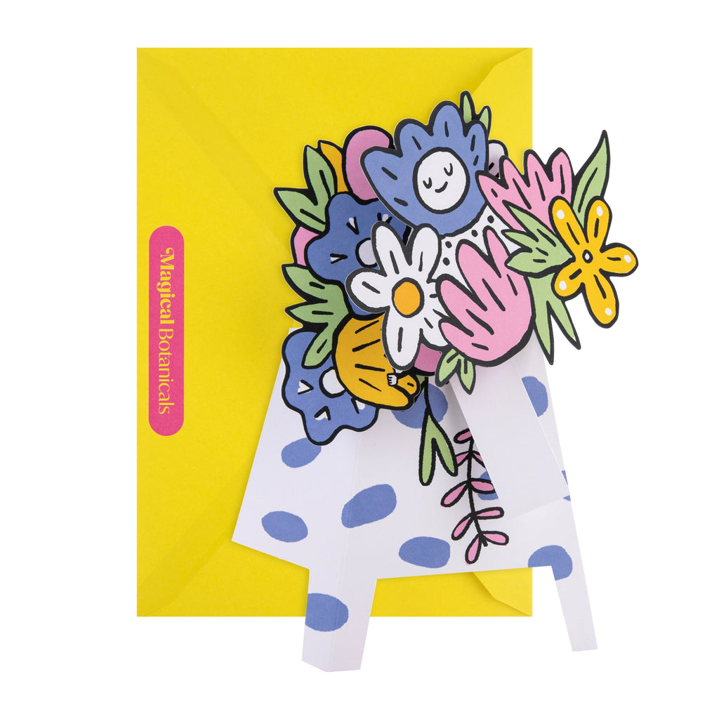 Magical Botanicals Pop Up ‘Wonders’ Card - 3D Colourful Florals Design