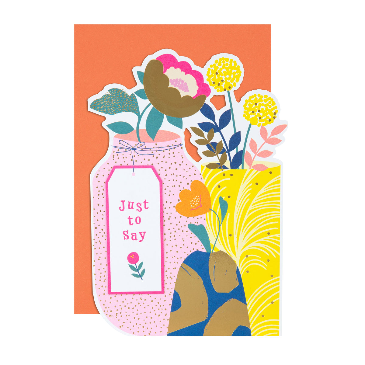 Flower & Vase Just to Say card | Hello Sunrise | Hallmark UK