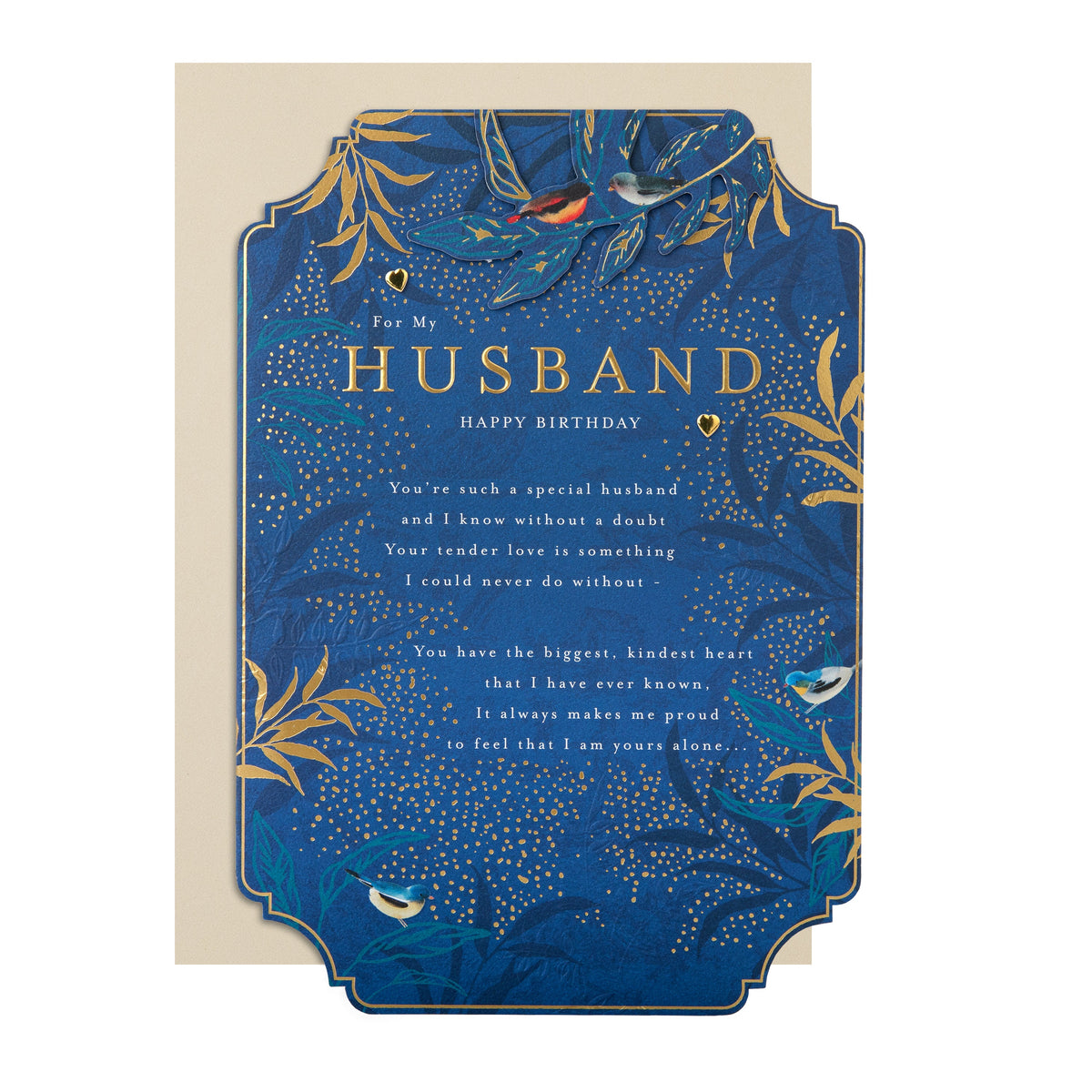 Blue Traditional Floral Verse Birthday Card for Husband | Hallmark UK