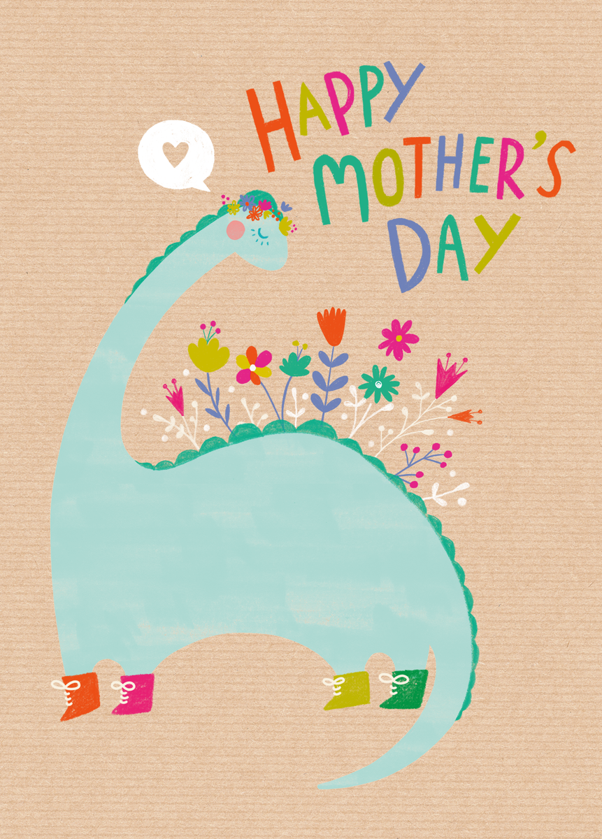 Personalised Cute Quirky Dinosaur Mother's Day Card | Hallmark UK