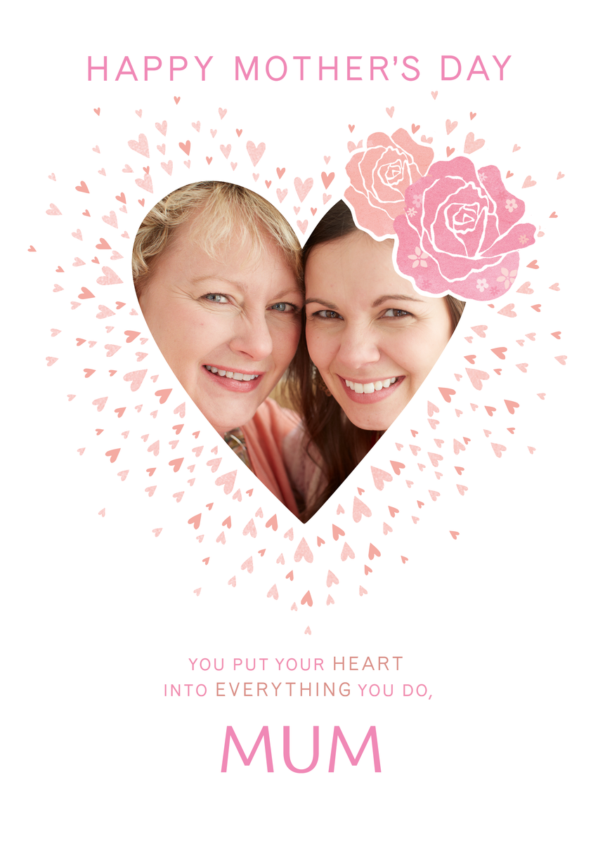 Personalised Traditional Heart Mother's Day Card For Mum | Hallmark UK
