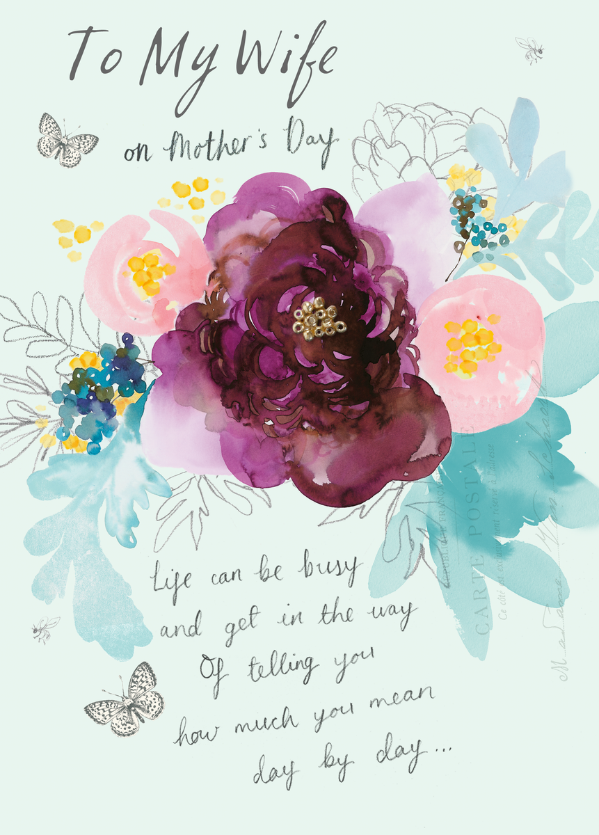 Personalised Traditional Floral Bouquet Mother's Day Card| Hallmark UK