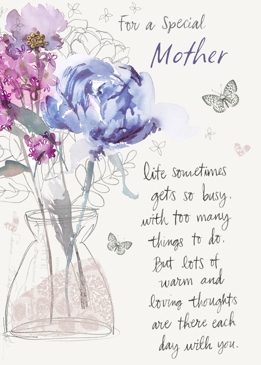 Personalised Flower Vase Mother's Day Card For Mother | Hallmark UK