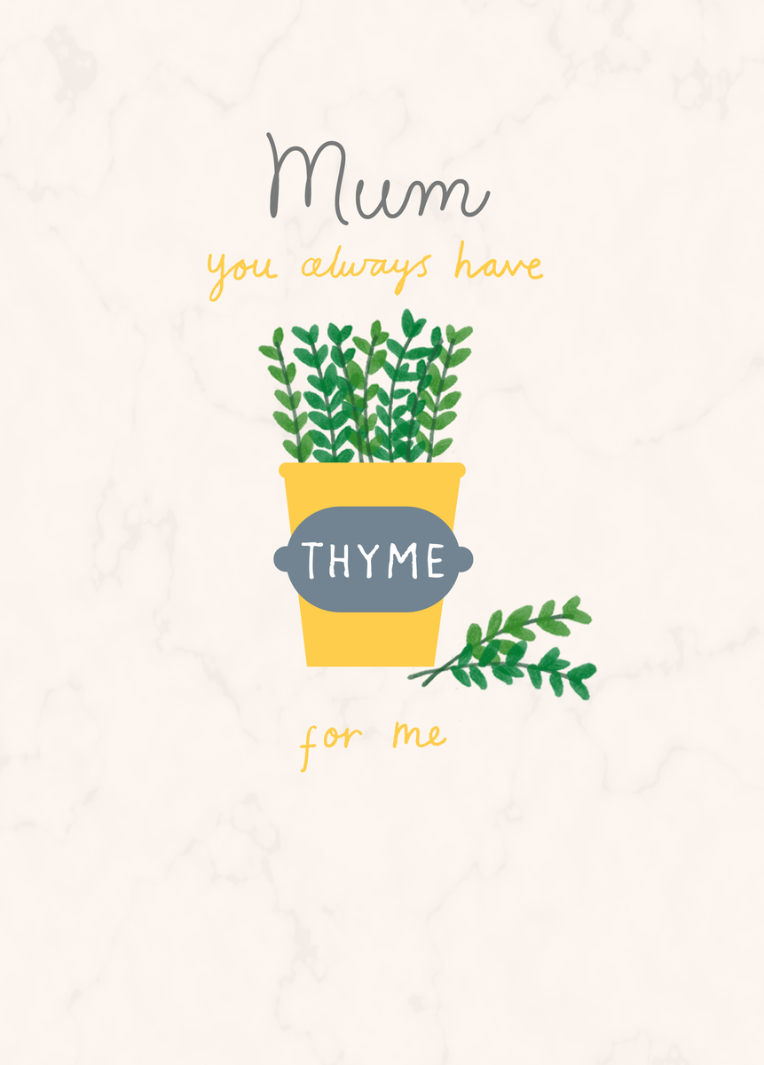 Personalised You Always Have Thyme Mother's Day Card Hallmark UK