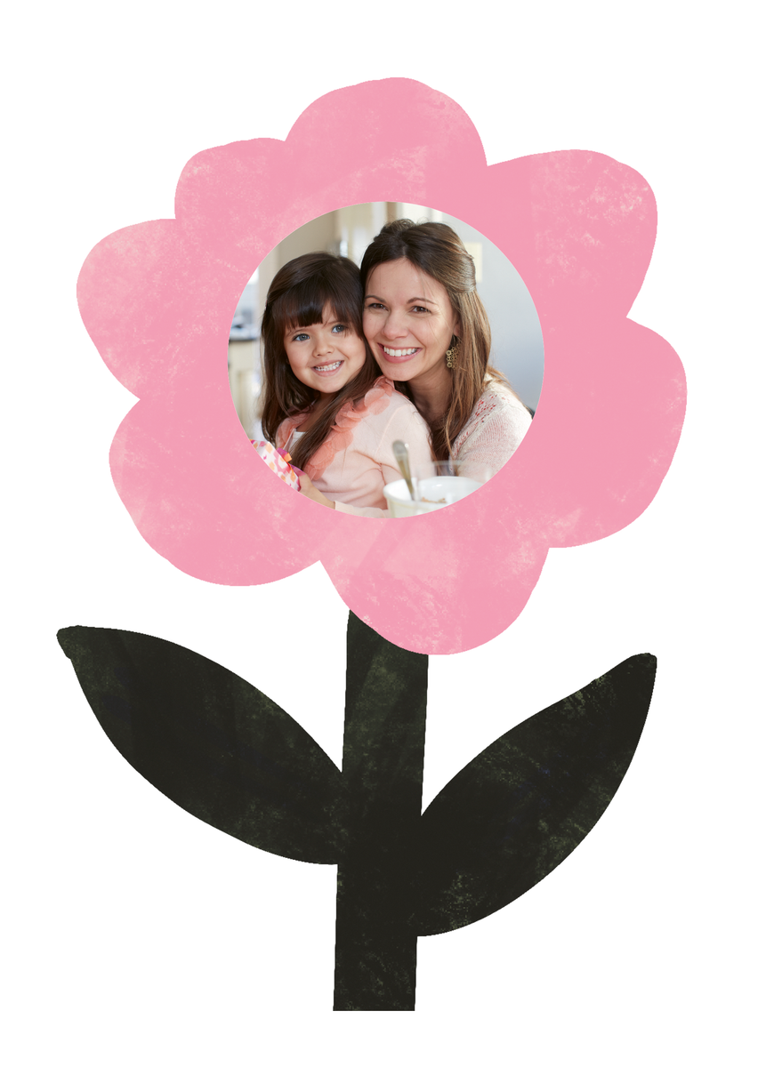 Personalised Pink Flower Mother's Day Photo Card | Hallmark UK