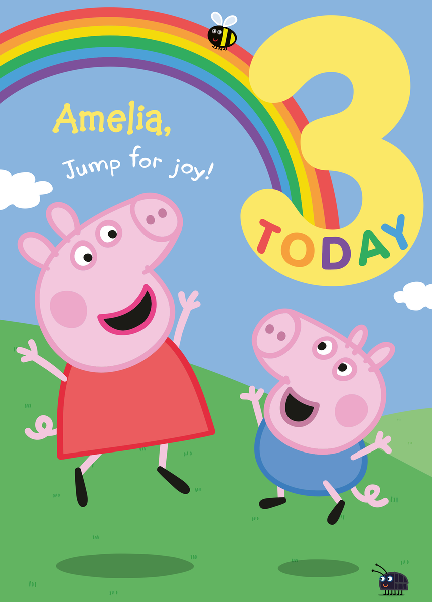 Peppa Pig Birthday Card | Peppa Pig Party Supplies | Pretty Party Shop – The Original Party Bag Company - View #9