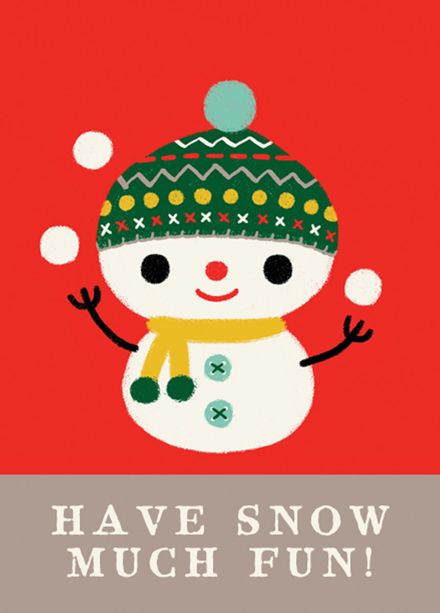 Personalised Kids Christmas Editable Cute Snowman Card – Hallmark