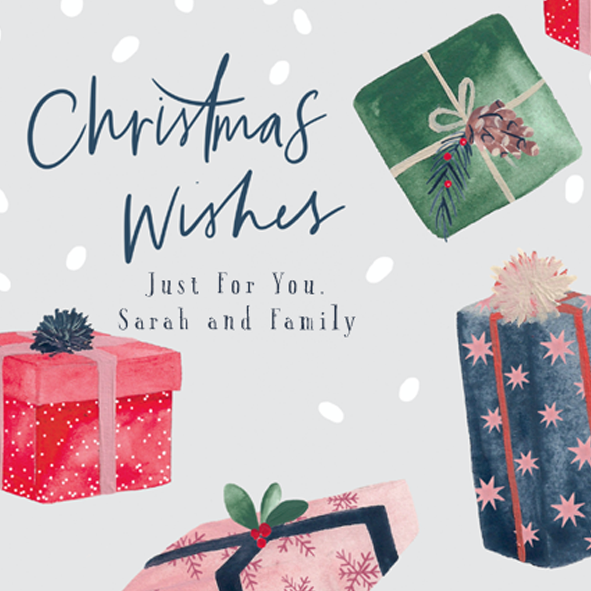 Personalised Classic Gifts Wishes Christmas Card | Hallmark UK