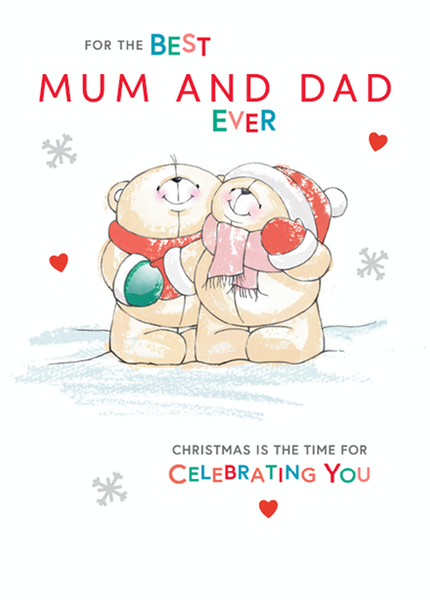 Hallmark Forever Friends Weihnachtskarte Für Mama & Papa – 3D-Design Mit Liebesgruß