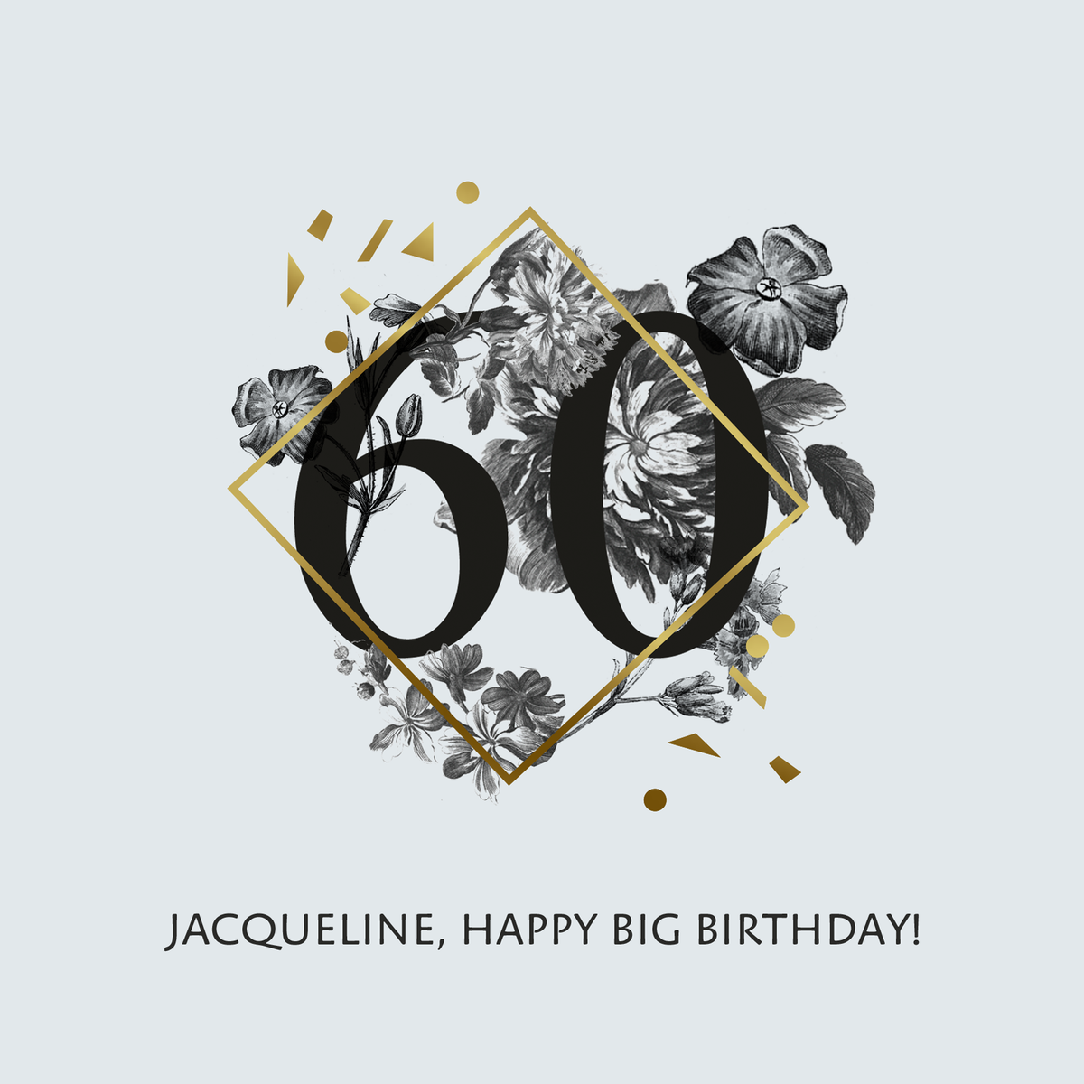 Personalised Floral 60th Birthday Card For Her | Hallmark UK
