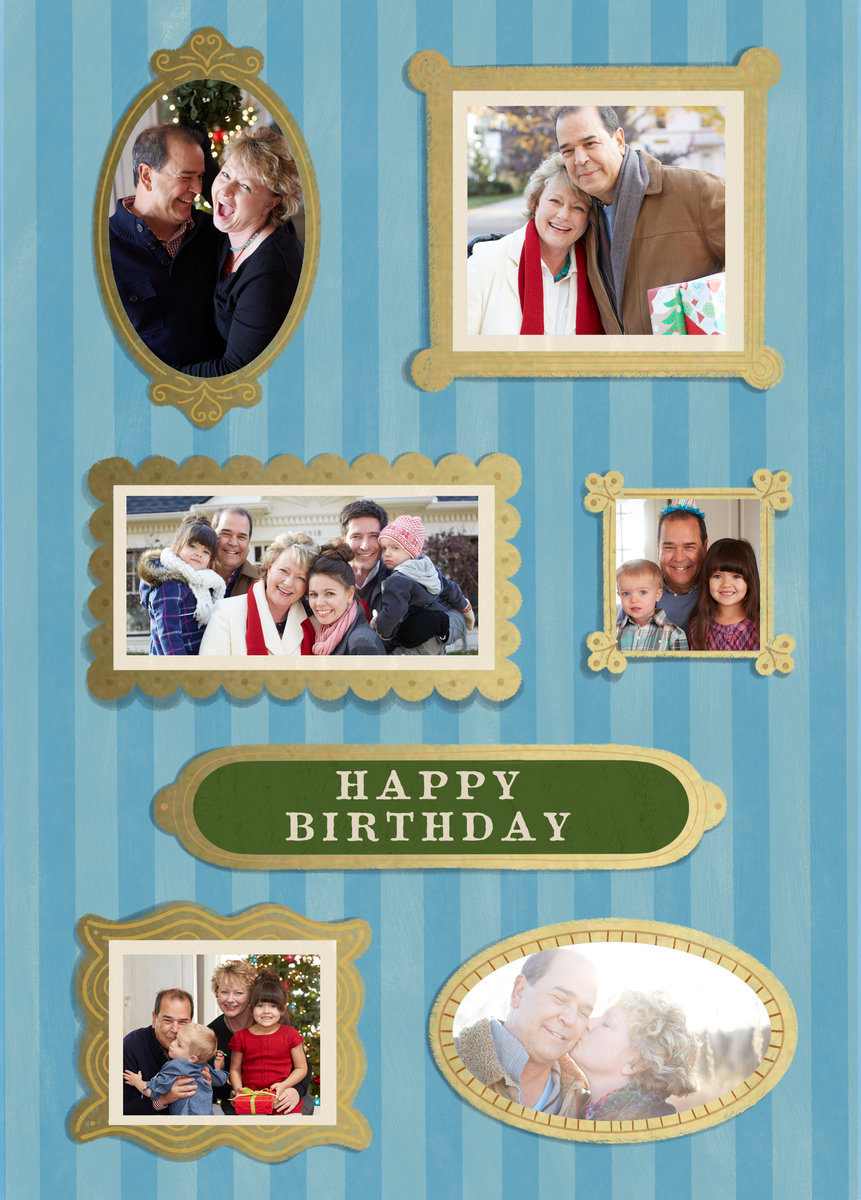 Personalised Blue Photo Upload Birthday Card | Hallmark UK
