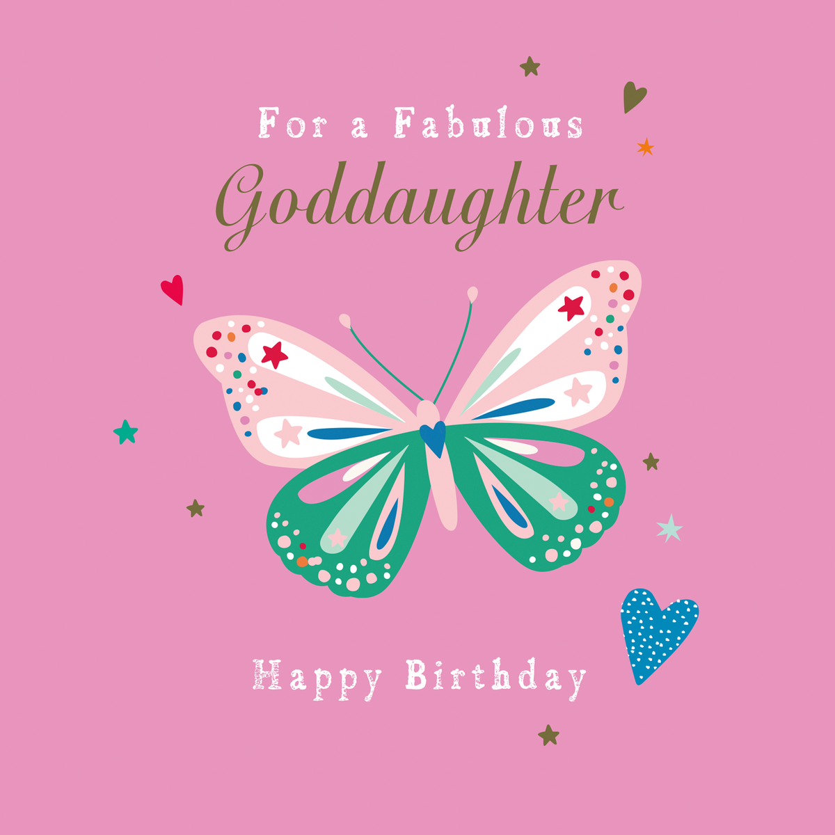 Personalised Butterfly Goddaughter Birthday Card | Hallmark UK