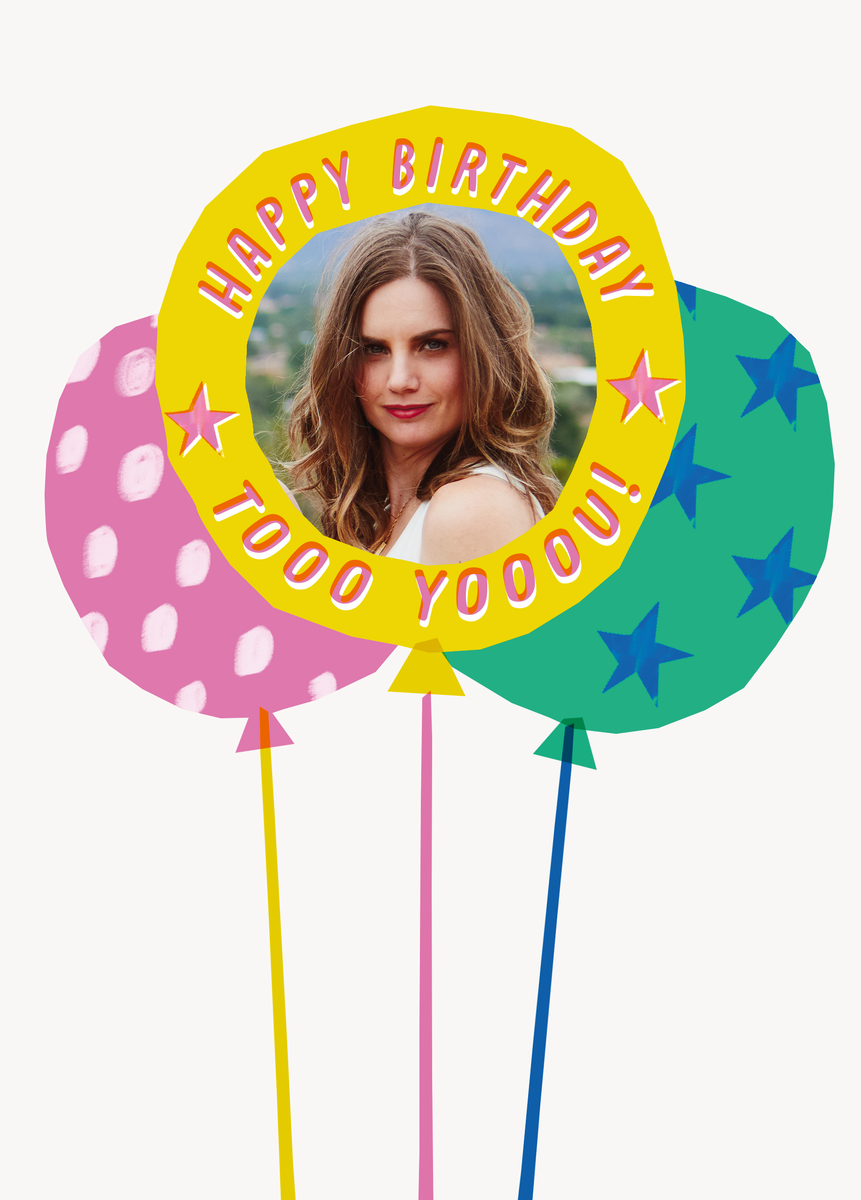 Personalised Photo Upload Fun Balloons Birthday Card | Hallmark UK