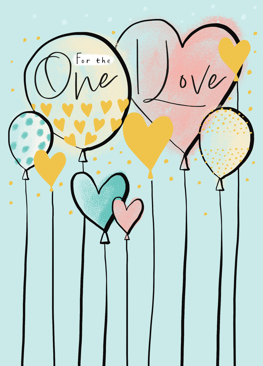 Personalised Balloons & Hearts Birthday Card for One I Love | Hallmark