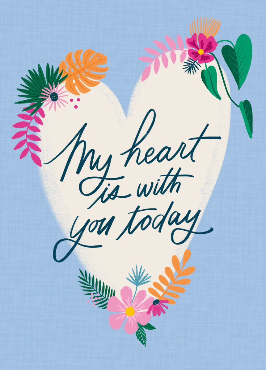 Personalised Floral Heart Thinking of You Mother's Day Card | Hallmark