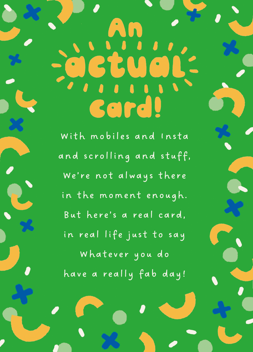 Personalised Green Heartfelt Funny Birthday Card | Hallmark