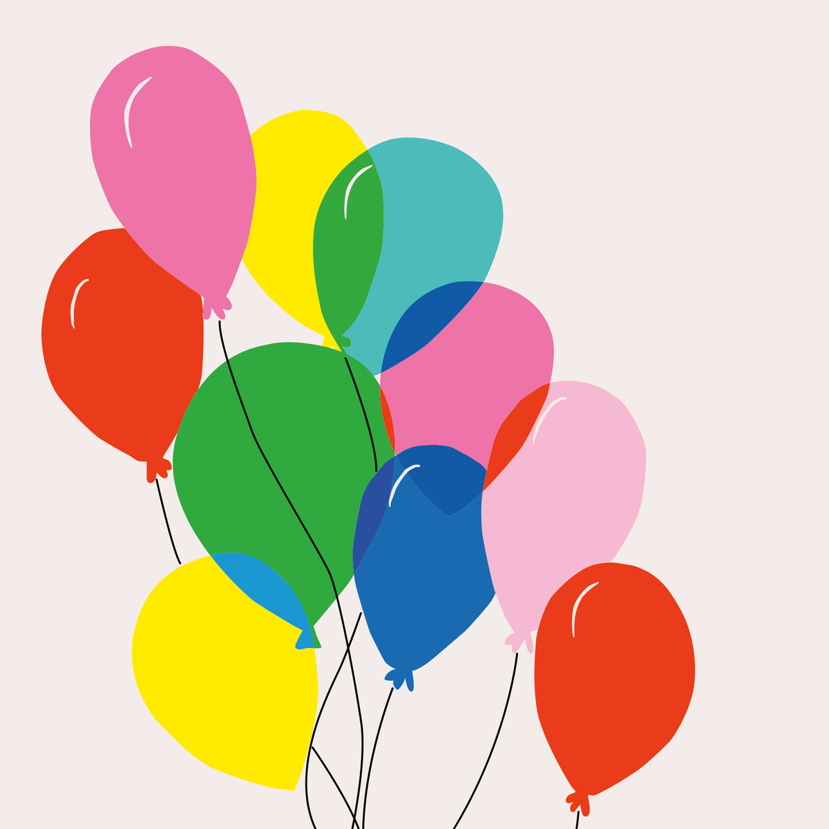 Personalised Colourful Balloons Birthday Card for Her | Hallmark
