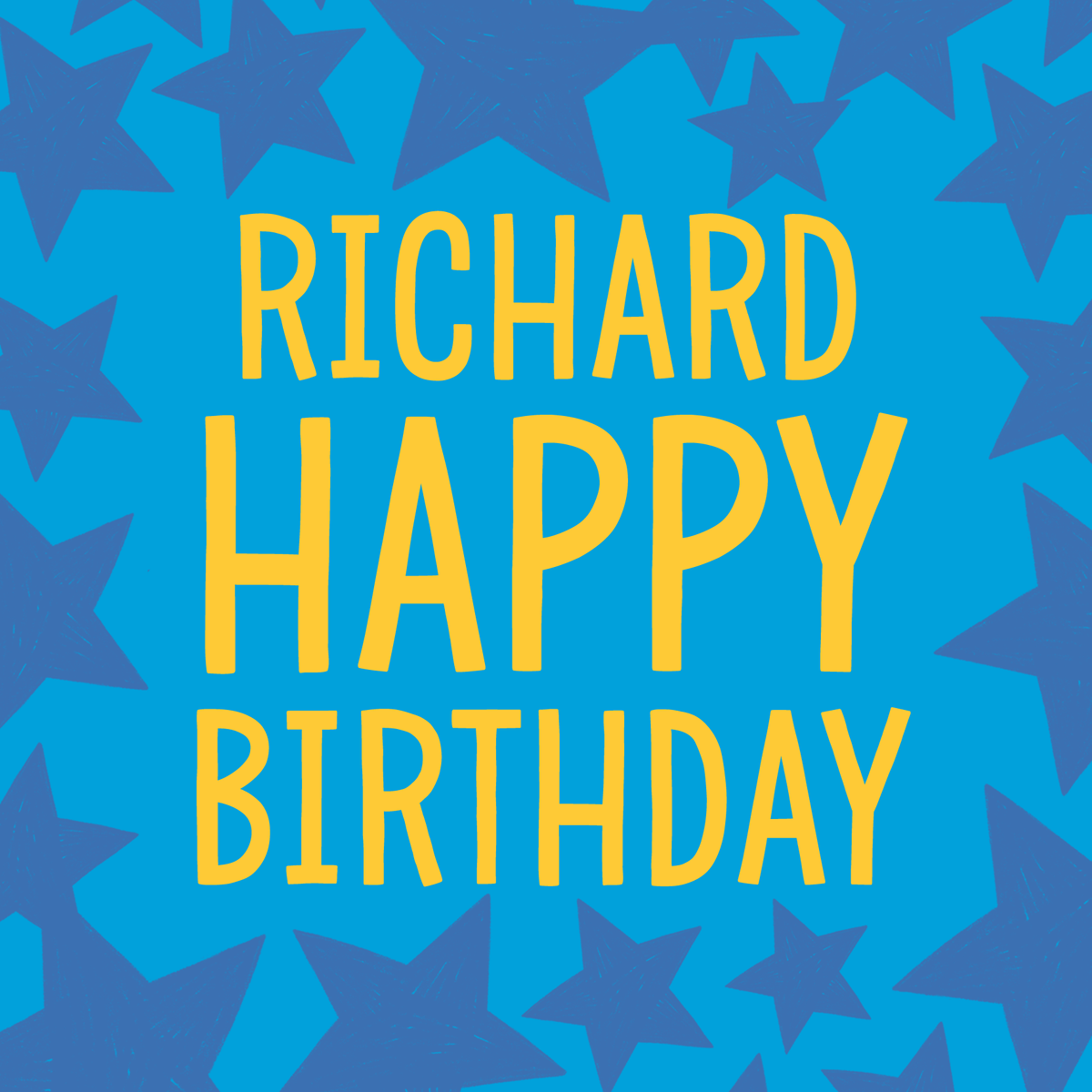 Personalised & Editable Blue Stars Birthday Card | Hallmark