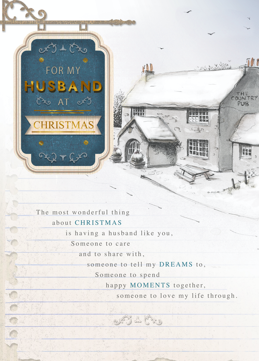 Personalised Traditional Christmas Card For Husband – Hallmark