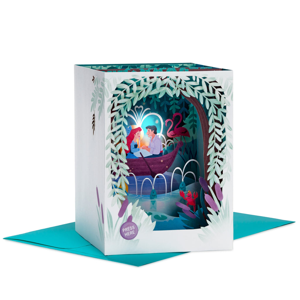 Musical & Light Up Greeting Card - 3D Pop Up The Little Mermaid Design