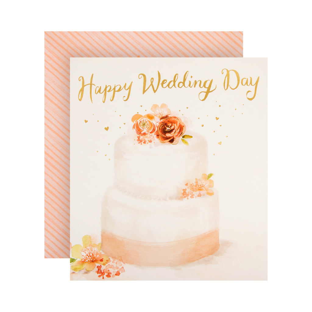 Wedding Congratulations Card - Wedding Cake Design