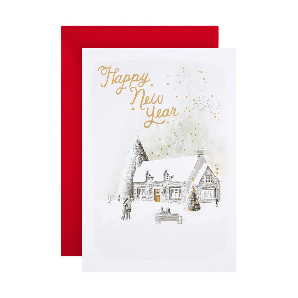 Happy New Year Card - Winter Illustration