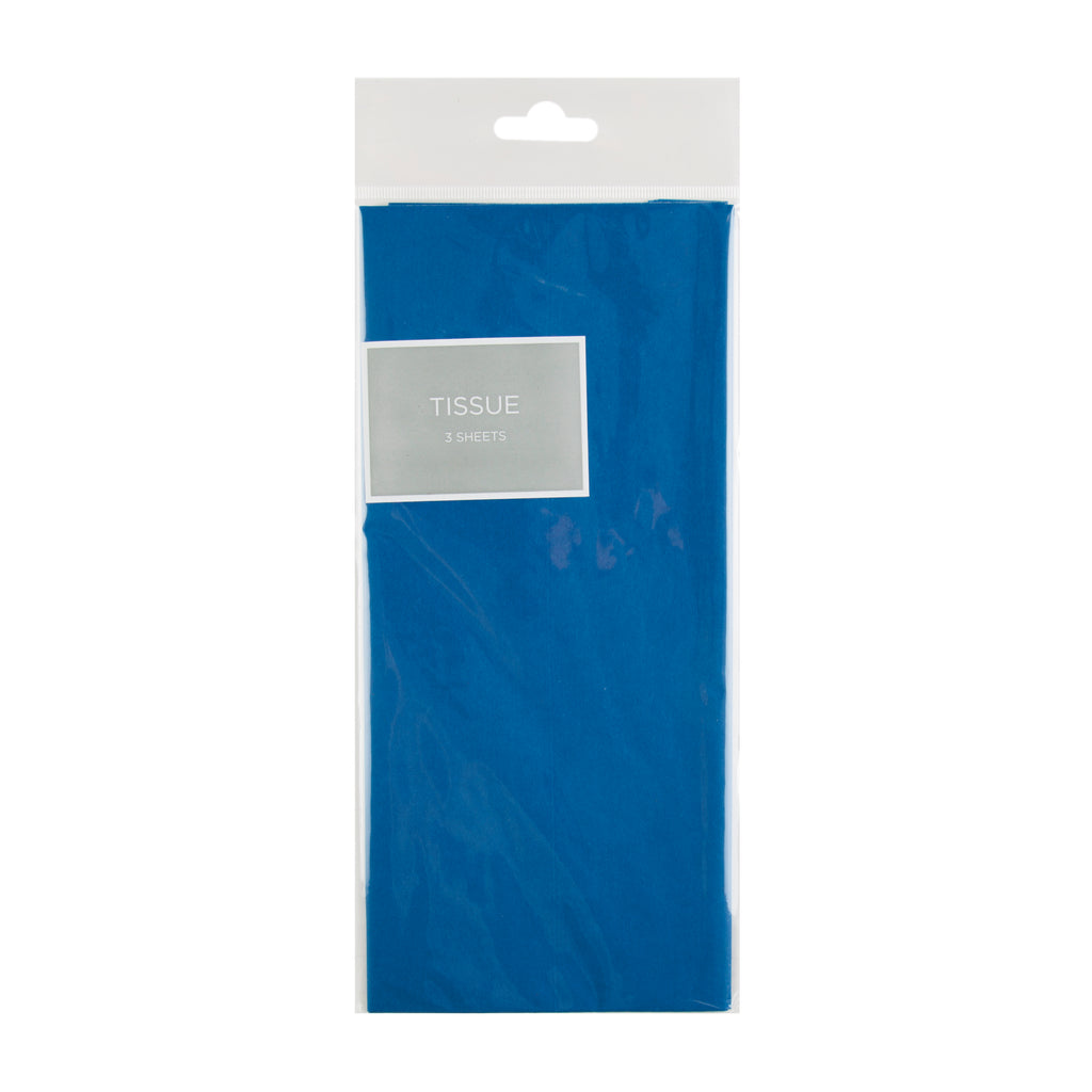 Multi-Occasion Tissue Paper Pack - 3 Sheets in Blue