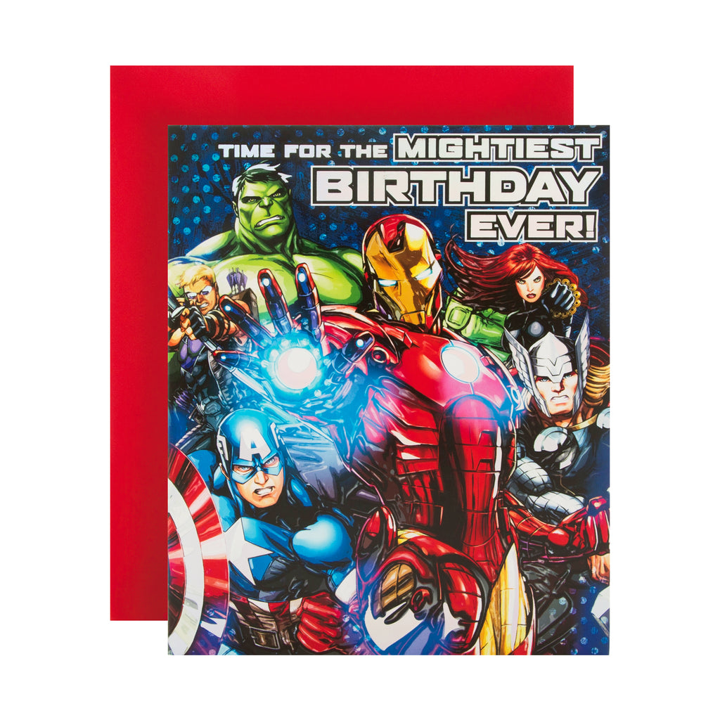 General Birthday Card - Marvel Avengers Design