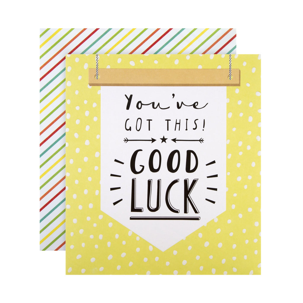 Good Luck Card - Contemporary Text Based Design