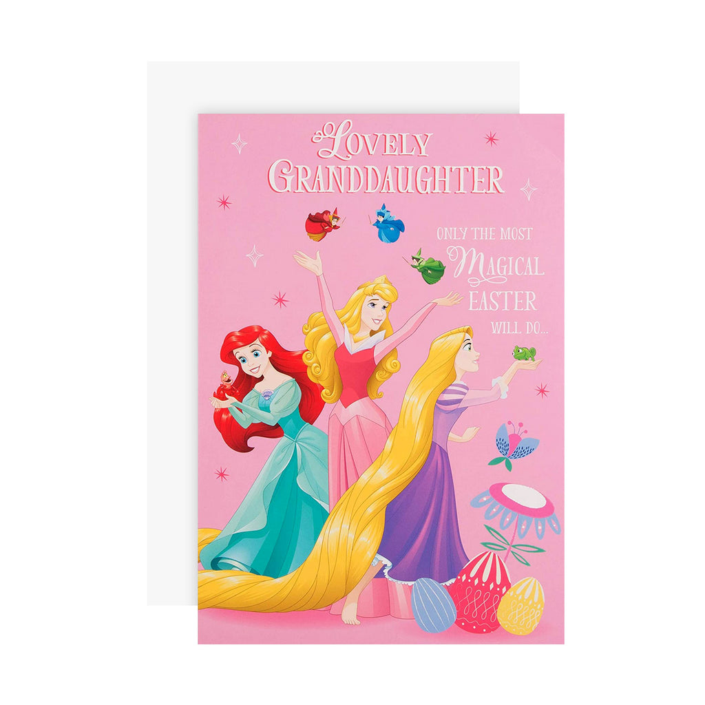 Easter Card for Granddaughter - Fun Disney Princess Design