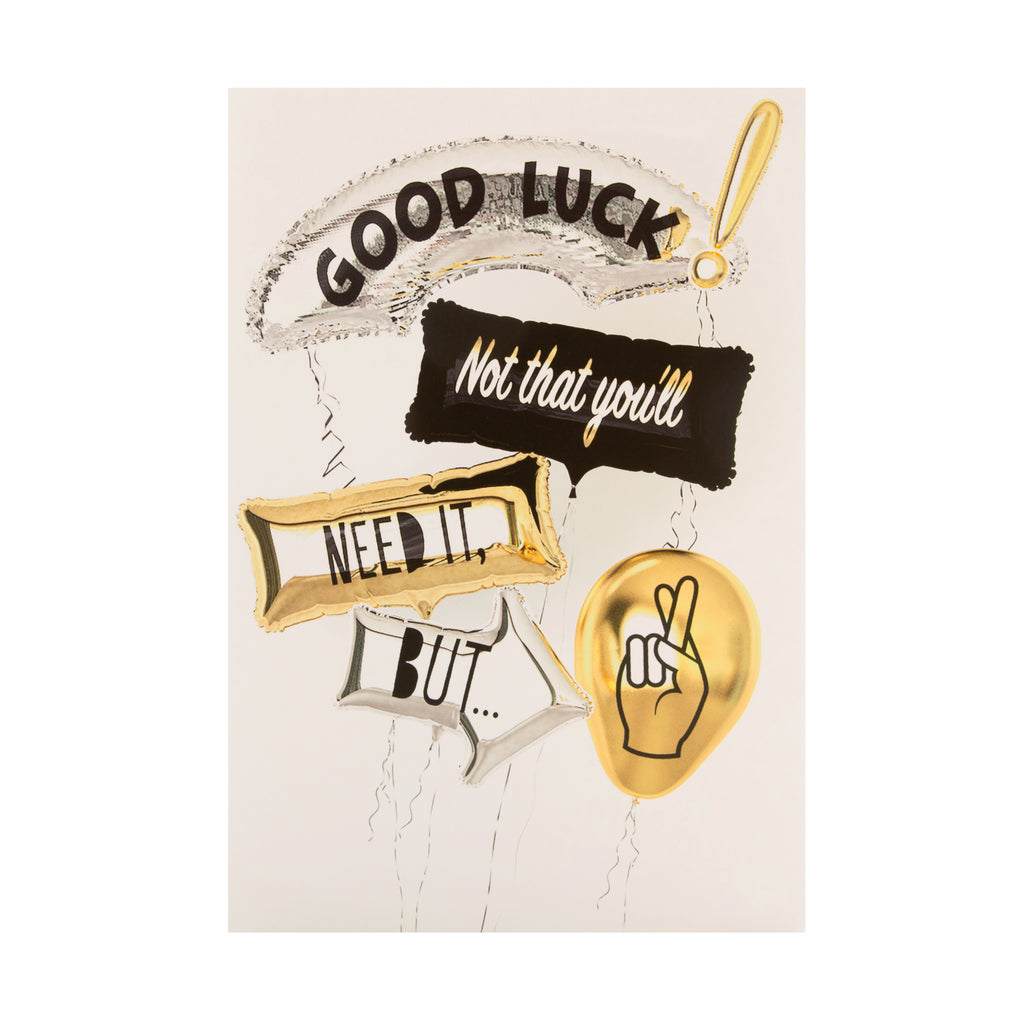 Good Luck Card - Photographic Balloon Design