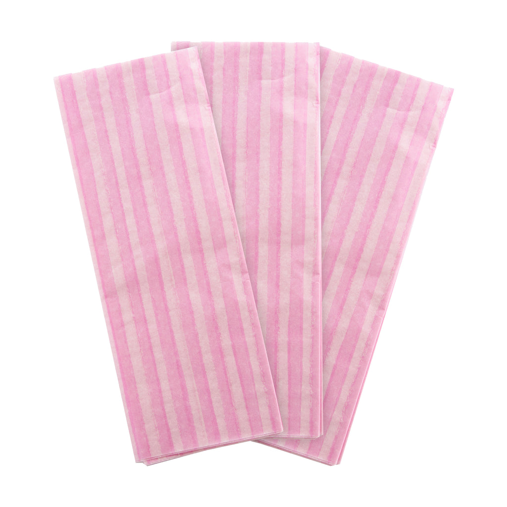 Multi-Occasion Tissue Paper Triple Pack - Pink Stripe Pattern