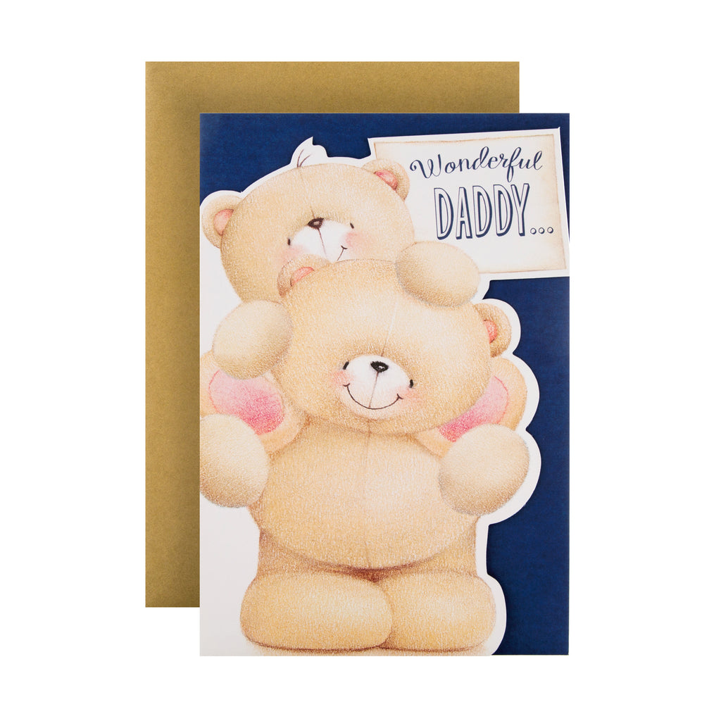 Birthday Card for Daddy - Cute Forever Friends Design