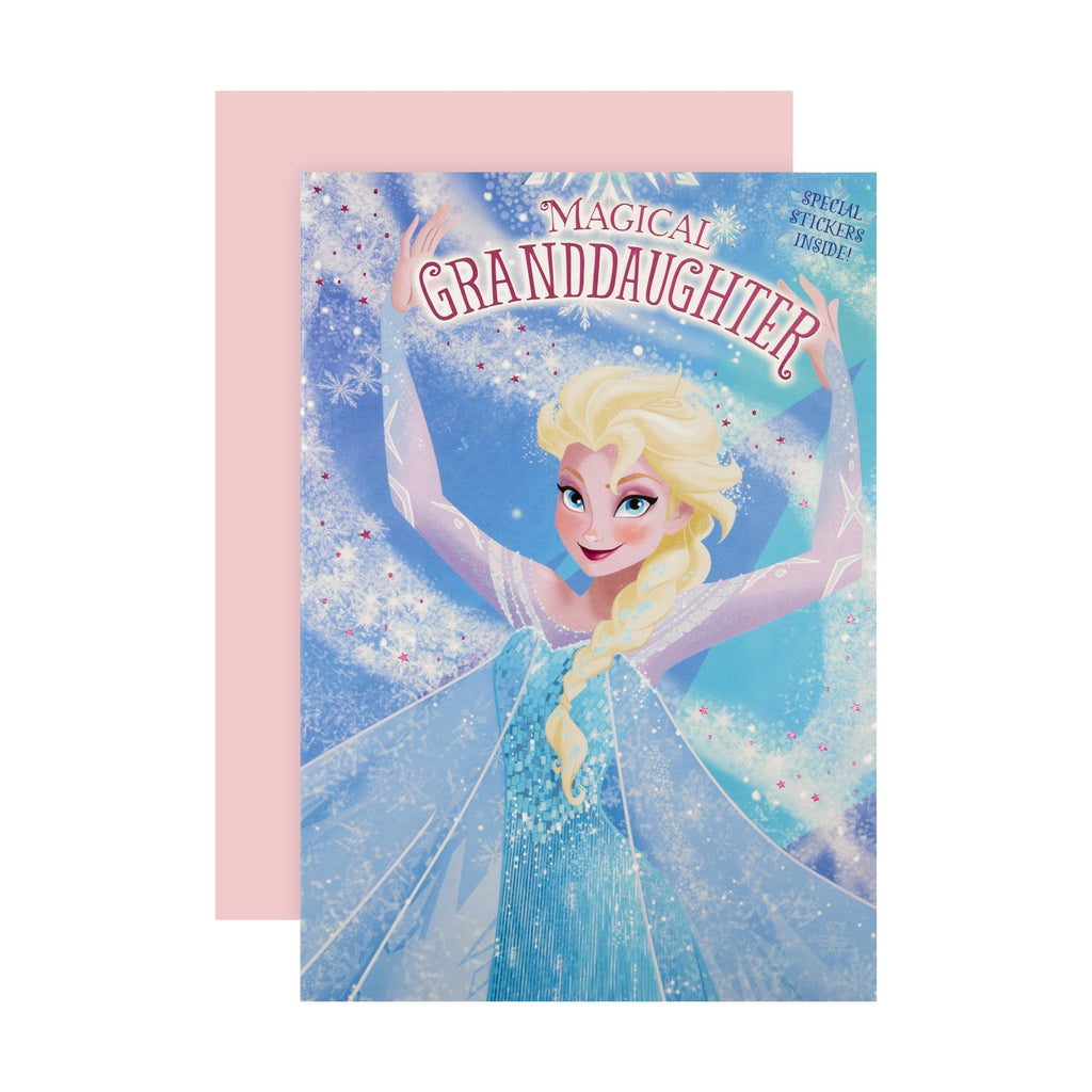 Birthday Card for Granddaughter - Disney Frozen Elsa Design