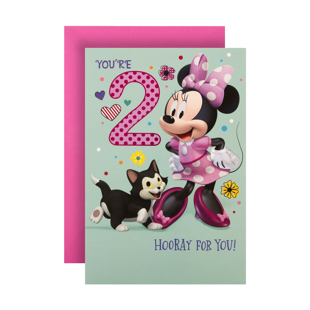 2nd Birthday Card from Hallmark - Disney Minnie Mouse Design