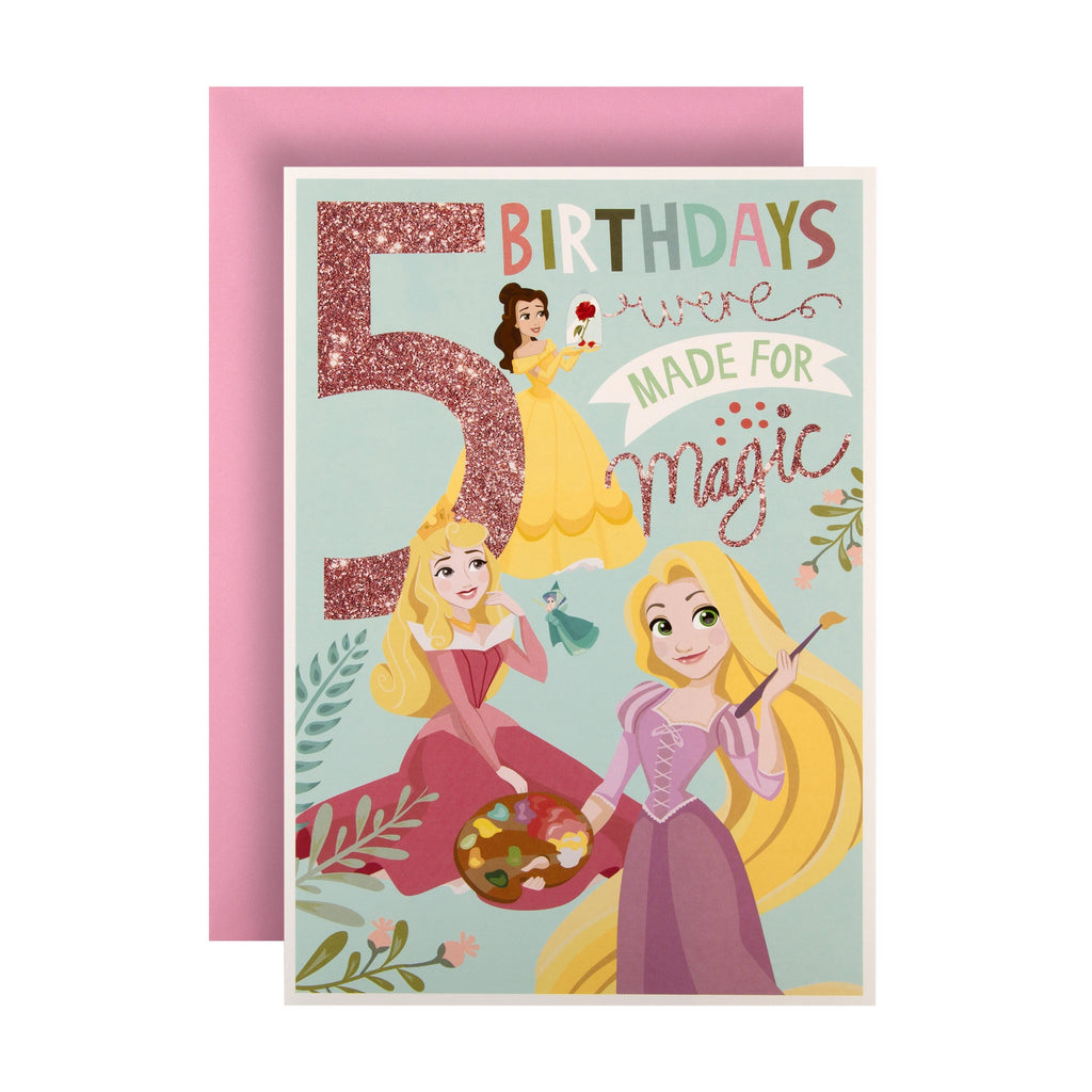 5th Birthday Card from Hallmark - Disney Princess Design